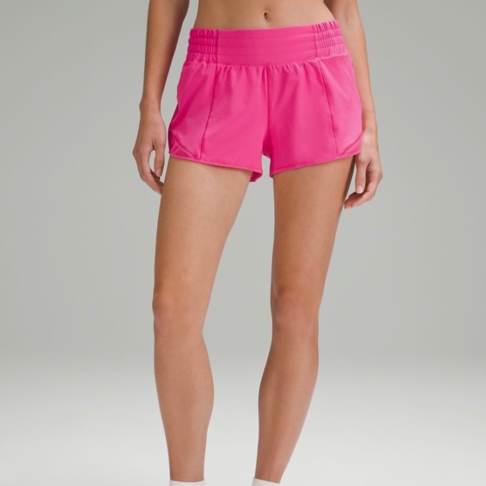 Lululemon Sonic Pink Hotty Hot High Rise Shorts, Size 8
